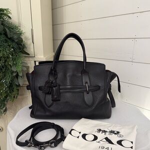 Coach Black Leather Satchel